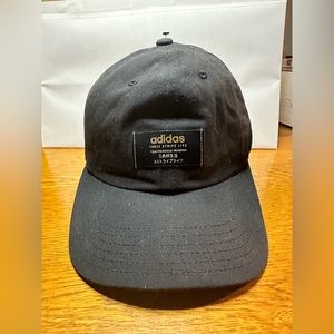 Adidas Three Stripe Life Multi-Language Patch Cap Black Adjustable